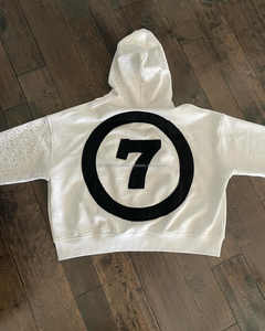 Sweat à capuche zippé surdimensionné pour hommes, 500 g/m² 100% coton, logo personnalisé, hiver, patchs en détresse, broderie, appliques, fermeture éclair - Product Image 3