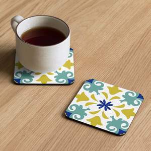 Premium MDF Printed Coasters Enamel Coated Heat Resistant <b>Table</b> <b>Protection</b> for Home Kitchen Dining Coffee Mats & Pads Decor Use - Product Image 3