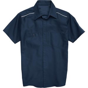 เสื้อเชิ้ตทำงานผู้หญิงแขนสั้นแบบมีกระดุม รุ่นโปรแอร์โฟลว์ สีกรมท่า ไซส์ใหญ่ US - Product Image 4