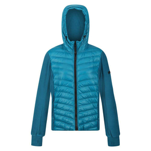 Chaqueta Acolchada con Capucha para Mujer, a la Moda, de Manga Larga, Abrigo de Invierno Cálido de Poliéster, Color Sólido, Cierre de Cremallera - Product Image 1