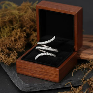 Anillo Ajustable de Serpiente con Circonita Cúbica de Diseño Moderno, Anillo de Boda de Plata de Ley 925, Regalo de Joyería para Mujer, Aniversario, Compromiso - Product Image 4