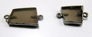 2 pièces - Connecteur en tranche de quartz fumé naturel, forme libre, double boucle, environ 1 pouce - Product Image 5