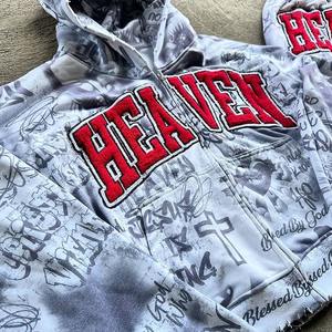 Conjunto de Sudadera con Capucha y Pantalones Deportivos Holgados, Personalizados, con Estampado Digital Completo, Impermeables, para Invierno - Product Image 2