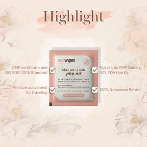 Lingettes écologiques portables PH-Balanced Daisy Lingettes humides jetables parfumées Spunlace Cotton 15x20 pour adultes Hygiène féminine Intime - Product Image 4