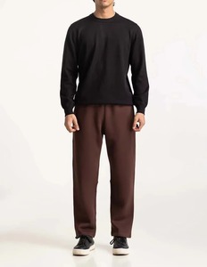 เสื้อสเวตเชิ้ตคอกลมผู้ชาย แบบสวมหัว มีฮู้ด หลายสี ย้อมสีพื้น ผ้าเปล่า สำหรับฤดูหนาว คุณภาพสูง รับผลิตตามสั่ง (OEM) ขายส่ง โพลีเอสเตอร์/คอตตอน - Product Image 2