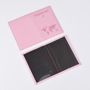 Genuine Leather Vintage RFID Blocking Short Open Passport <b>Holder</b> Top-layer Cowhide Clip Simple Card ID <b>Holder</b> <b>Wallet</b> - Product Image 1