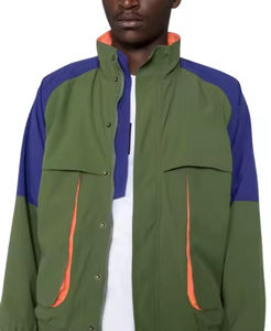 Chaqueta cortavientos anorak de última moda con logotipo personalizado, forro de malla transpirable, talla grande, impermeable, para hombre. - Product Image 3