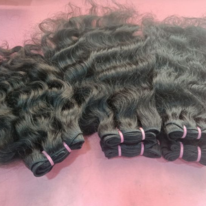 Extensions de cheveux humains bouclés indiens Remy de qualité supérieure, cuticules alignées, double trame machine, prêtes à la permanente, 100g, vente en gros en vrac - Product Image 1