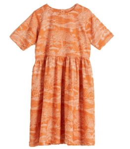 Vestido Túnica Holgado con Estampado Floral, Cuello Redondo, Manga Tres Cuartos, Estilo Kimono, Largo Midi, 100% Algodón Chifón, Transpirable, para Verano - Product Image 3