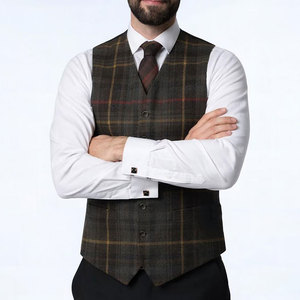 Chaleco Escocés Tartán OEM/ODM para Hombre, Chaleco a Cuadros para Boda, Traje Formal de Novio, Ropa Tradicional de las Tierras Altas - Product Image 2