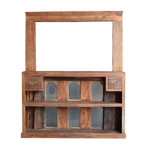 Comptoirs de réception commerciaux en bois de style vintage moderne, finition riche, décoration modulable, MOQ 1 conteneur seulement - Product Image 5