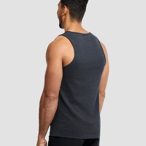 Custom Logo Cotton <b>Mens</b> Workout Summer Breathable Embroidery Tank Tops Fitness Heavyweight <b>Mens</b> Ribbed Tank Top <b>Singlets</b> - Product Image 3