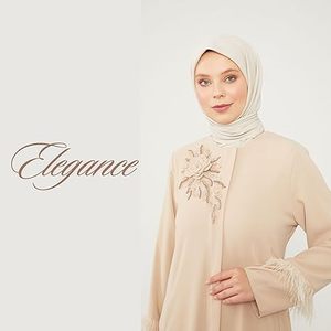 Fashion Muslim Women Abaya Set Front Chest Beautiful Stone Work Long Sleeve Custom Burka Floor Length Loose Fit Abaya Breathable - Product Image 3