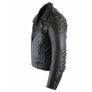 Dernière Collection – Blouson en Cuir Véritable Décontracté à Franges pour Femme – Veste Noire en Cuir Clouté pour Femme – Vente en Gros - Product Image 3