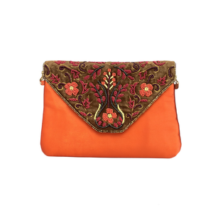 Sac à main décontracté indien fait main de luxe avec accessoires de mode en cristal, poignée perlée multicolore et durable, style baguette, local - Product Image 2