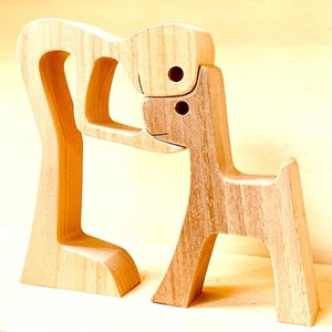 Sculpture d'animal en bois, figurine minimaliste faite à la main, décoration de table, ornement de salon - Product Image 3