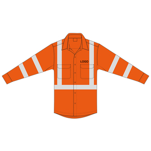 High Quality 878 Customized Logo <b>Sunscreen</b> UPF 50+ AS/NZS 4602.1 100% Cotton High Visibility Safety Shirts for Men 2026 OEM - Product Image 2