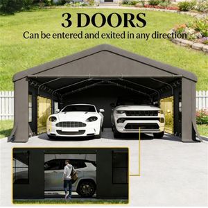 Tenda Grigio Scuro per Auto, Gazebo Parasole per Garage, Tettoie e Carport - Product Image 4