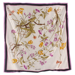 Women's Mulberry Silk <b>Square</b> <b>Scarf</b> 50x50cm Geometric Pattern Digital Print Breathable Lightweight Luxury Accessory for Daily Use - Product Image 4