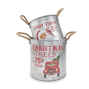 Macetas Rústicas de Metal Galvanizado Magnolia Farms para Árboles de Navidad, Decoración Navideña para el Hogar - Product Image 3