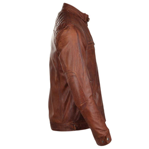 Casual Wear Genuine Fashion <b>Leather</b> <b>Jacket</b> For Sale 2026 New Arrival Lightweight & Comfortable <b>Men</b> <b>Leather</b> <b>Jacket</b> - Product Image 4