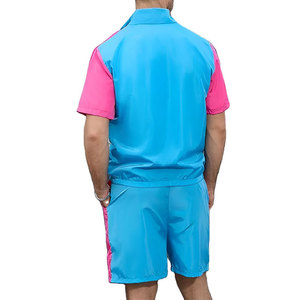 Men's Breathable Summer Waterproof Nylon Windbreaker Shorts Set Casual Outdoor Men's Lightweight <b>Zip</b> <b>Up</b> Windbreaker Shorts Sets - Product Image 3