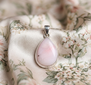 Natural Pink <b>Opal</b> Teardrop <b>Pendant</b> Rose Gold Plated Yellow Gold Plated 925 Sterling Silver Handmade Gemstone Jewelry - Product Image 5