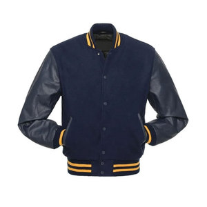 OEM Custom Baseball Letterman Varsity <b>Jackets</b> <b>Men</b> Wool Leather Sleeves College Bomber <b>Jacket</b> With Embroidery Logo - Product Image 1