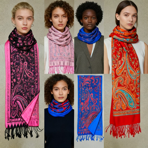 Collection Designer – Écharpe longue 100 % soie pour femme – Réversible, durable et respirante pour une utilisation polyvalente (fêtes et voyages) - Product Image 4