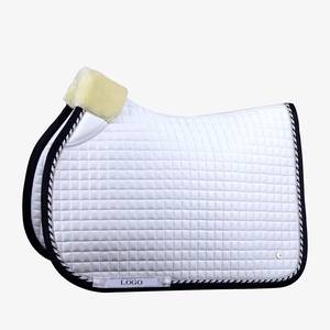 Quilted High Wither Contoured Dressage Saddle Pad Girth Strap Foam Cotton Filled Brown Leather Accents Mesh - Product Image 2