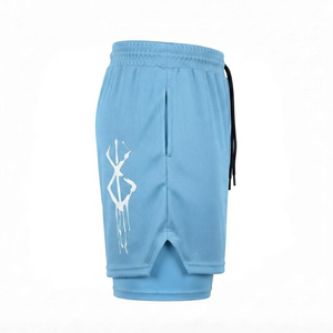 New Men's Summer Pocket Elastic Waist Knee Length 100% Polyester <b>Woven</b> Print Breathable Hot <b>Shorts</b> - Product Image 3