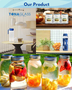 Bouteille d'eau sport en verre 530 ml avec couvercle à trou pour cordon portable, design moderne, fabriquée au Vietnam, OEM, directement de l'usine - Product Image 4