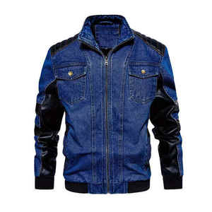 Chaqueta Vaquera para Hombre, Chaqueta de Mezclilla Azul de Algodón, Chaqueta Vaquera Lisa de Invierno para Hombre, Talla Grande - Product Image 6