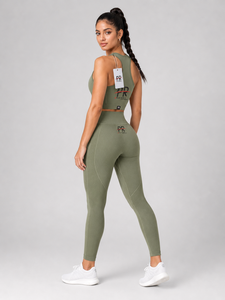 Ensemble de vêtements de sport personnalisés pour femmes, ensemble de yoga, ensemble de sport pour la salle de sport, ensembles de yoga de haute qualité et à prix bas, service OEM disponible - Product Image 3