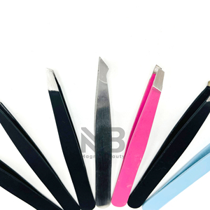 Pinzas de Precisión para Cejas con Logotipo Personalizado, Diseño Multicolor, Pinzas de Acero Inoxidable, Estilo Moderno - Product Image 3