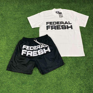 Ensemble décontracté deux pièces pour homme : T-shirt et short en nylon assortis – Personnalisez votre ensemble T-shirt et short pour homme – Fabricant 2026 - Product Image 6