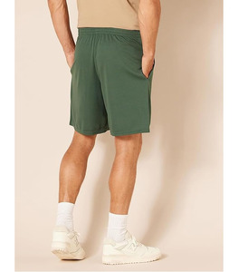 กางเกงขาสั้นลำลองผู้ชายสำหรับฤดูร้อน ผ้าเทอร์รี่ แห้งเร็ว กันยับ ปักลายชายผ่า เอวยางยืดสูง ระบายอากาศได้ดี ทรงหลวม - Product Image 3