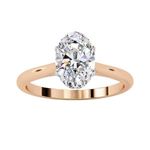 แหวนเพชรทรงรี 1.25 กะรัต เพชรเลี้ยงในห้องปฏิบัติการ ทองคำขาว 14K แหวนหมั้นเพชรเม็ดเดี่ยว E VVS รับรองโดย IGI - Product Image 1