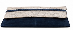 Wholesale Women's Luxury Trendy Modern Metallic Gold <b>Navy</b> Suede Envelope Clutch Braided Flap <b>Evening</b> Party Handbag Custom Logo - Product Image 5