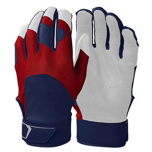Guantes de Bateo de Cuero Negro/Blanco NOFA INDUSTRIES, Cierre de Hebilla Ambidiestro, Acolchado Duradero, Entrenamiento de Béisbol, Unisex, Adulto - Product Image 1