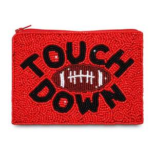 Porte-monnaie de luxe fait main, élégant, brodé à la main, avec motif de football, magnifique petit portefeuille, sac à main. - Product Image 1