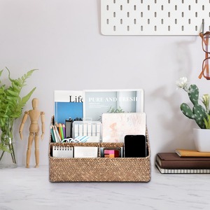 Paniers de rangement avec 4 compartiments, organiseurs de bureau, paniers de rangement faits à la main, vente en gros, écologiques, fabriqués au Vietnam - Product Image 4