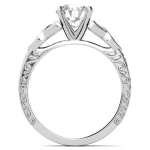 Round Cut Moissanite <b>Solitaire</b> <b>Ring</b> 925 Sterling <b>Silver</b> White Gold Plated Classic Engagement Wedding Bridal <b>Ring</b> Fine Jewelry - Product Image 4