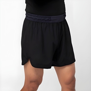 Custom Logo Front Men Solid Casual Mid <b>Canvas</b> Eco-Friendly Anti-Wrinkle Quick Dry Breathable Pocket 100% Polyester Shorts - Product Image 5