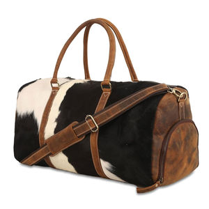 Sac de voyage en cuir de vachette, style personnalisé, sac de voyage en toile - Product Image 6