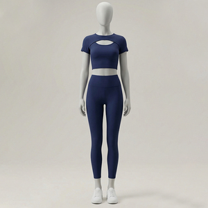 Conjunto de 2 piezas de pantalones deportivos elásticos con cremallera en el tobillo y capucha, estilo cargo, para mujer y unisex, 2026 - Product Image 1