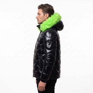 Chaqueta de Invierno Acolchada Ligera para Hombre con Cuello Alto y Capucha, Logotipo Personalizado, Alta Calidad, Precio al por Mayor, Ropa Casual OEM - Product Image 3