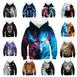 Sudadera con Capucha Extra Grande Unisex de Poliéster con Estampado Digital 3D de Cabeza de Lobo, Diseño de Galaxia Espacial, para Otoño, Marca YhgjFashion - Product Image 6