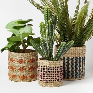 Macetas de algas marinas, macetas de hierba marina, macetas tejidas a mano, macetas de paja, macetas naturales para plantas - Product Image 6