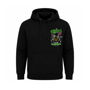 Sweat-shirt à capuche noir pour homme GOLDSAIN, imprimé, style streetwear décontracté, coupe classique, en coton tricoté, pour l'automne - Product Image 2